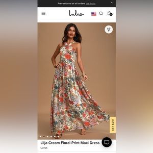 Lulus Lilja maxi dress size XL